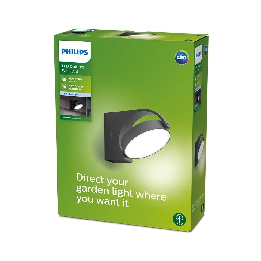 Philips - Luminária de parede LED para exterior LED/7W/230V 4000K IP44