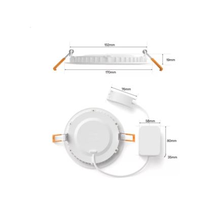 Philips - Pack de 2 luminárias encastradas LED RGBW, reguláveis, para casa de banho Hue SLIM LED/12W/230V 2000-6500K branco IP44