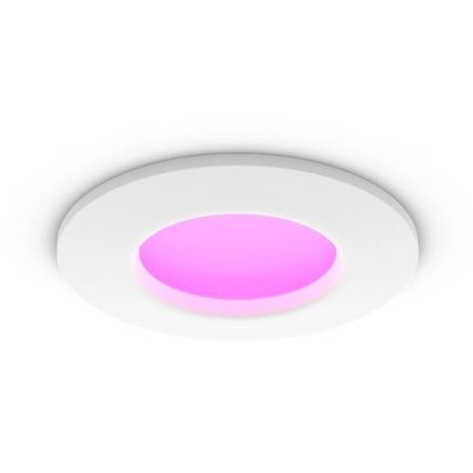 Philips - Conjunto de 2 luminárias embutidas para casa de banho Hue SLIM LED RGBW, dimerizáveis, 8,3W/230V 2000-6500K brancas IP44