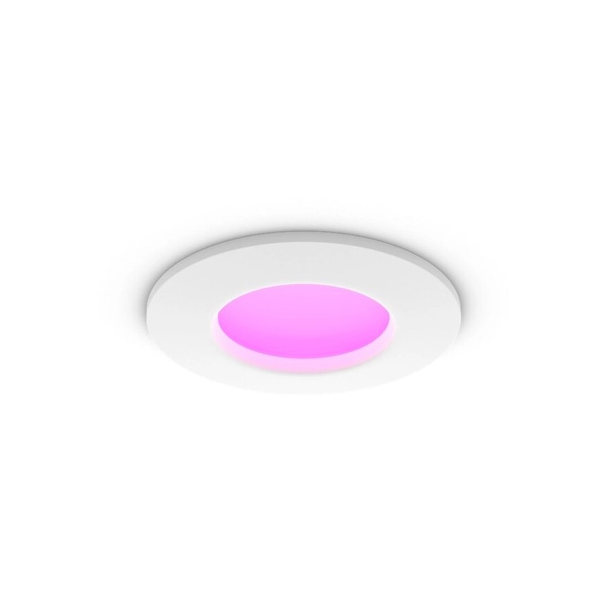 Philips - Conjunto de 2 luminárias embutidas para casa de banho Hue SLIM LED RGBW, dimerizáveis, 8,3W/230V 2000-6500K brancas IP44