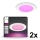 Philips - Pack de 2 luminárias encastradas LED RGBW, reguláveis, para casa de banho Hue SLIM LED/12W/230V 2000-6500K branco IP44