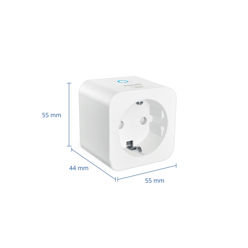 Philips - Pack de 2 tomadas inteligentes SCHUKO 2300W + medidor de energia Wi-Fi