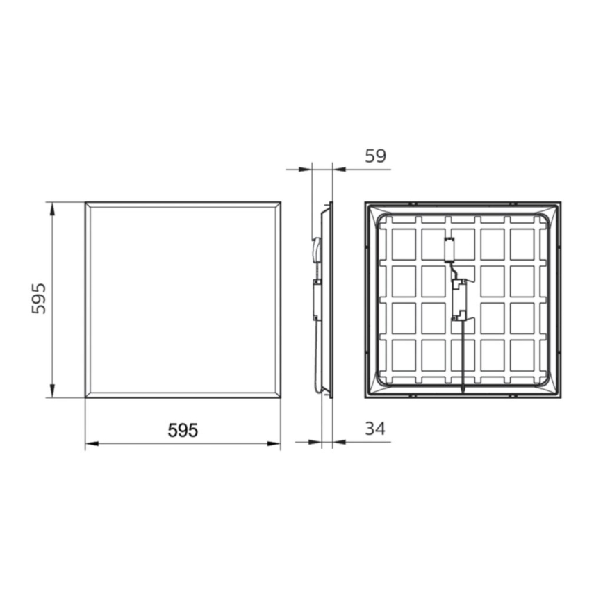 Philips - Painel de encastrar LED LEDINAIRE LED/34W/230V 60x60 cm 4000K
