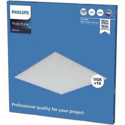 Philips - Painel LED embutido PROJECTLINE LED/36W/230V 62x62 cm