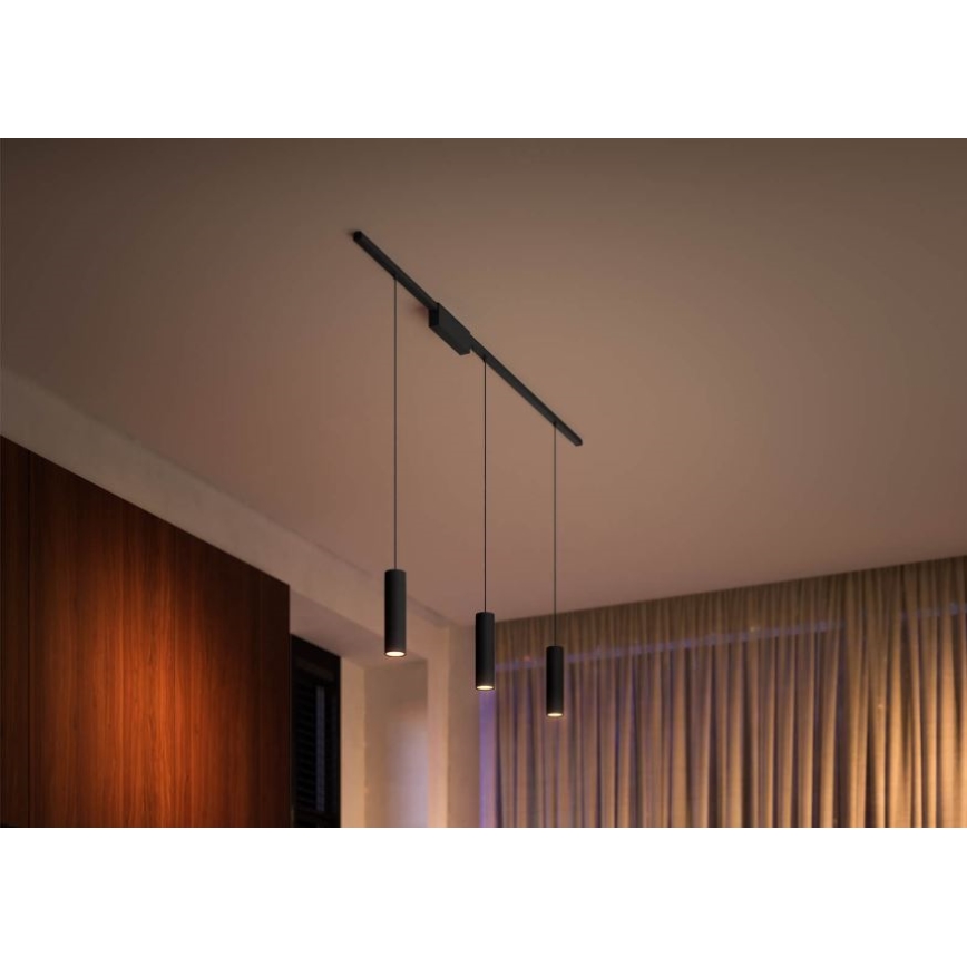 Philips - Lustre suspenso dimerizável em cabo para sistema de calha Hue PERIFO LED RGB/5,2W/24V 2000-6500K