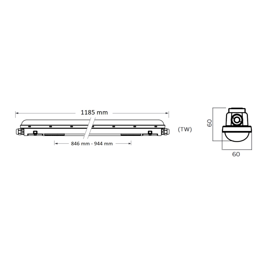 Philips Pila - Luminária técnica tipo fluorescente LED/40W/230V 120 cm IP65