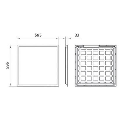 Philips Pila - Painel LED de teto embutido 40W/230V 60x60 cm UGR22