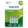 Philips R03B4RTU10/10 - 4 unidades Pilhas recarregáveis AAA NiMH/1,2V/1000 mAh