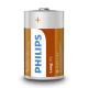 Philips R20L2F/10 - 2 pçs Pilha de cloreto de zinco D LONGLIFE 1,5V