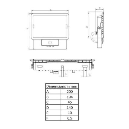 Philips - Refletor LED com sensor DECOFLOOD LED/50W/230V IP65 CRI 90