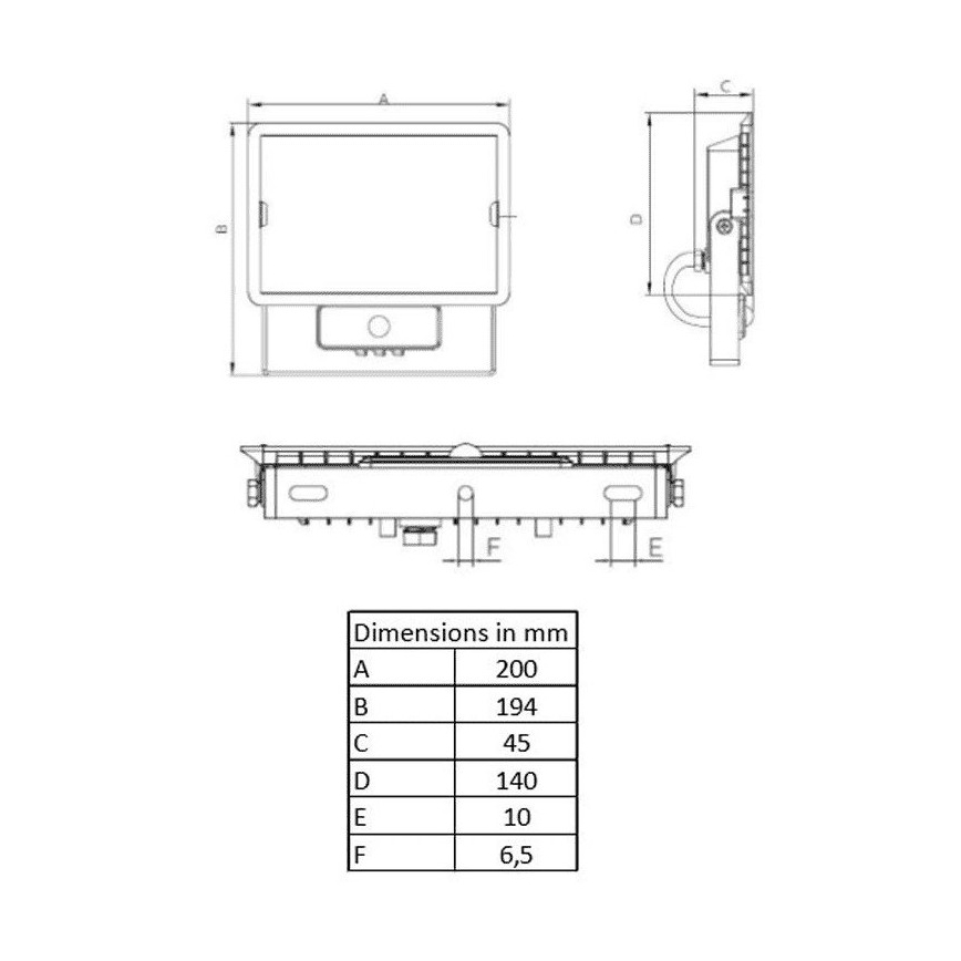 Philips - Refletor LED com sensor DECOFLOOD LED/50W/230V IP65 CRI 90