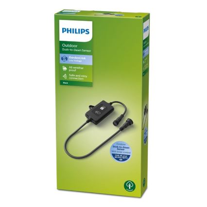 Philips - Sensor de crepúsculo exterior com temporizador IP44