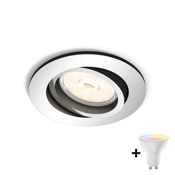 Philips - Spot de embutir LED RGBW dimerizável DONEGAL 1xGU10/4,8W/230V + comando remoto