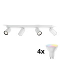 Philips - Spot embutido LED RGBW dimerizável PONGEE 4xGU10/4,9W/230V 2700-6500K branco