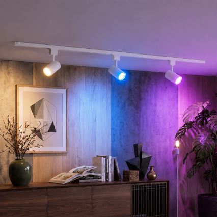 Philips - Spot LED RGBW dimerizável em sistema de trilho EASYLINK HUE 3xGU10/4,7W/230V 2200-6500K 1m branco + Hue bridge