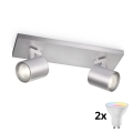 Philips - Spot LED RGBW dimerizável RUNNER 2xGU10/6,5W/230V 2700-6500K cromo mate