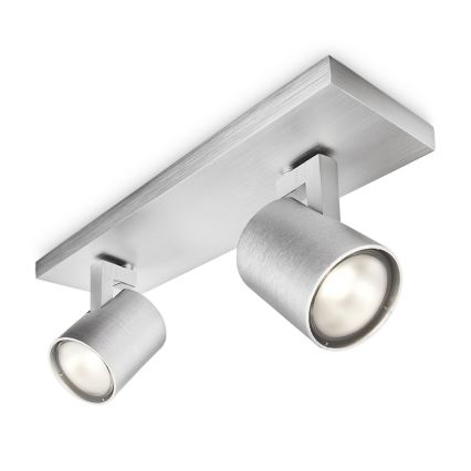 Philips - Spot LED RGBW dimerizável RUNNER 2xGU10/6,5W/230V 2700-6500K cromo mate