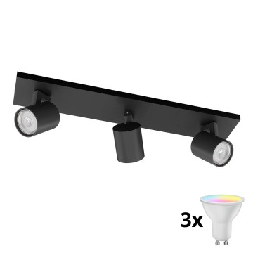 Philips - Spot LED RGBW dimerizável RUNNER 3xGU10/6,5W/230V 2700-6500K preto