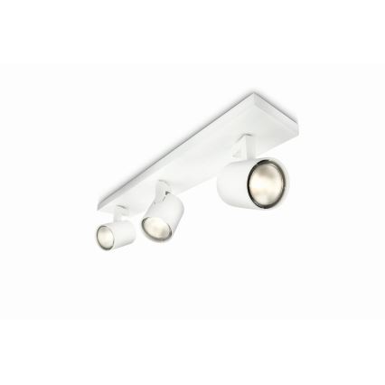 Philips - Luminária de focos LED RGBW regulável RUNNER 3xGU10/6,5W/230V 2700-6500K branca