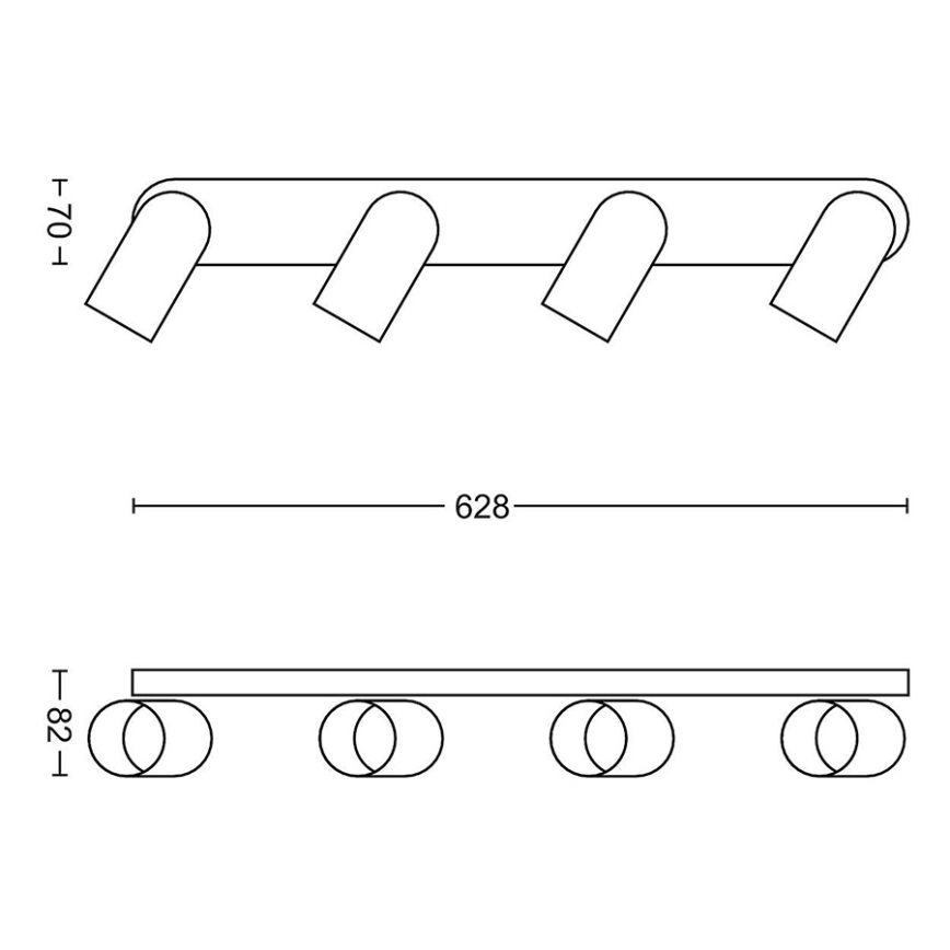 Philips - Spot LED RGBW dimerizável PONGEE 4xGU10/4,9W/230V 2700-6500K branco