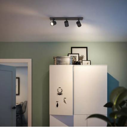 Philips - Spot LED RGBW dimerizável RUNNER 3xGU10/6,5W/230V 2700-6500K preto