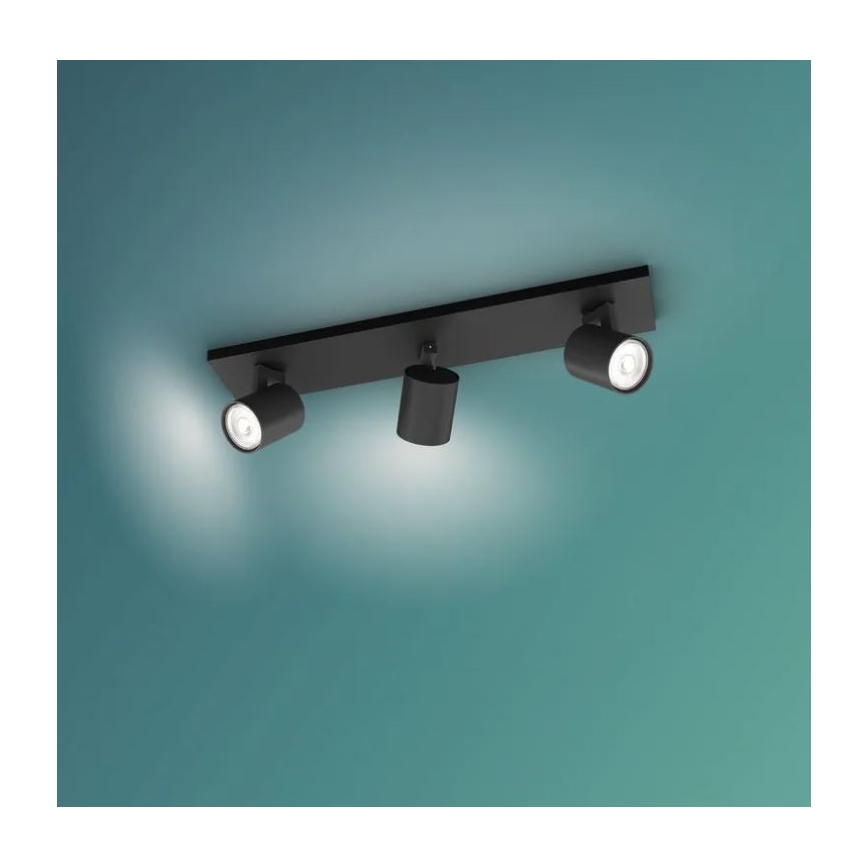Philips - Spot LED RGBW dimerizável RUNNER 3xGU10/6,5W/230V 2700-6500K preto