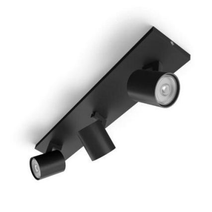 Philips - Spot LED RGBW dimerizável RUNNER 3xGU10/6,5W/230V 2700-6500K preto