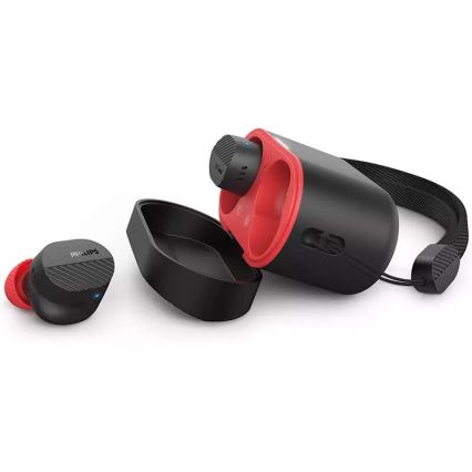 Philips TAA5508BK/00 - Auscultadores sem fios IPX5 preto/vermelho