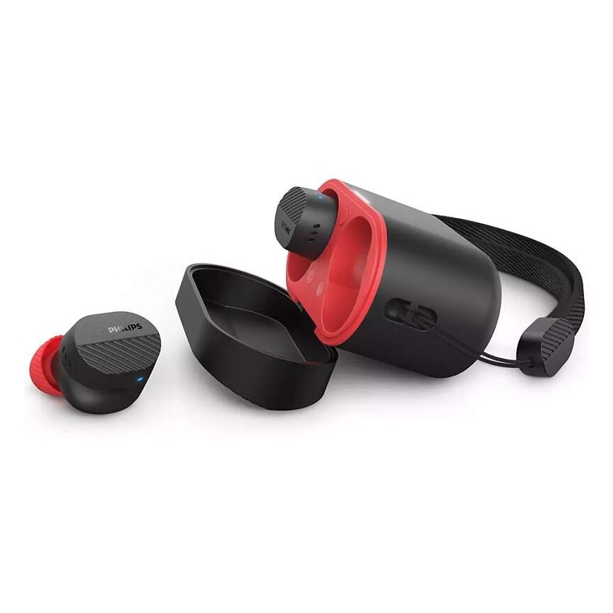 Philips TAA5508BK/00 - Auscultadores sem fios IPX5 preto/vermelho