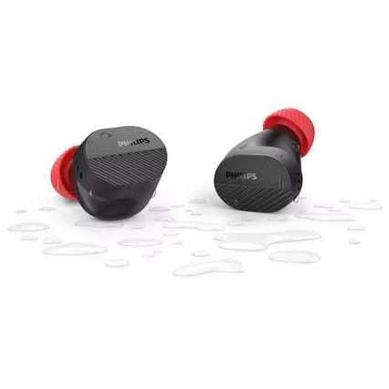 Philips TAA5508BK/00 - Auscultadores sem fios IPX5 preto/vermelho