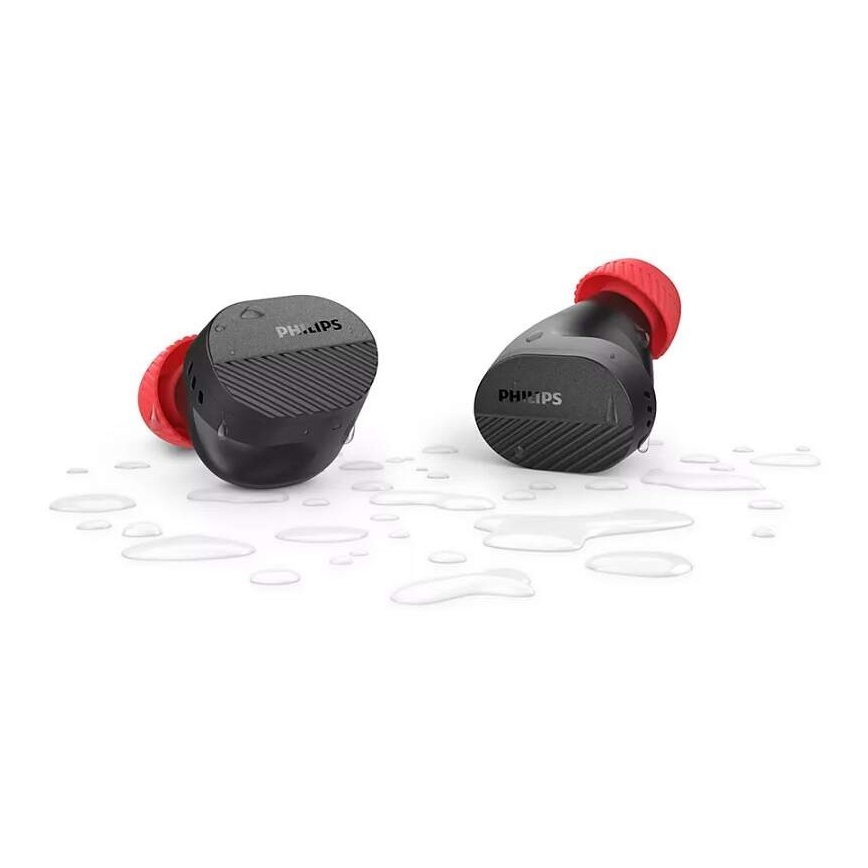 Philips TAA5508BK/00 - Auscultadores sem fios IPX5 preto/vermelho