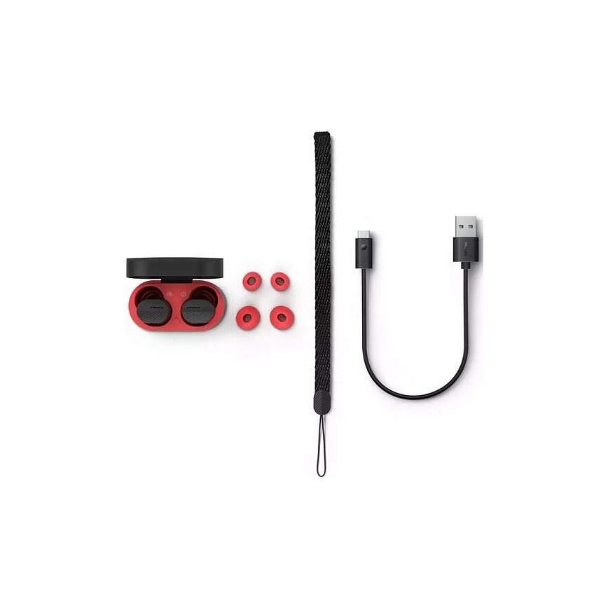 Philips TAA5508BK/00 - Auscultadores sem fios IPX5 preto/vermelho