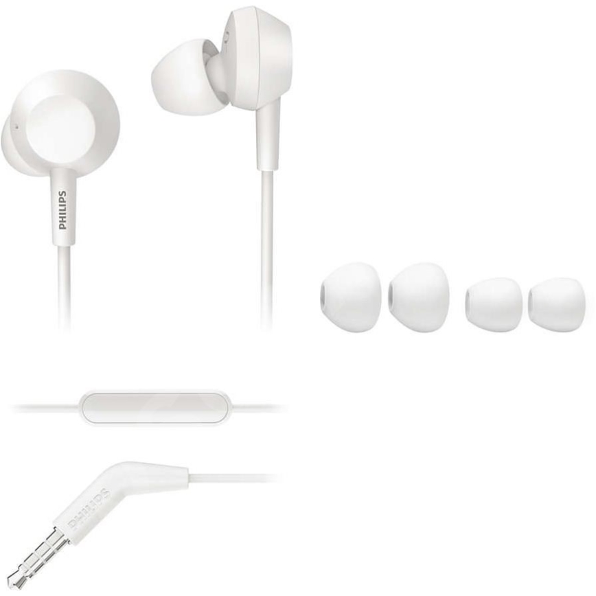 Philips TAE4105WT/00 - Auriculares com microfone JACK 3,5 mm branco