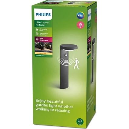Philips - Lâmpada LED Exterior com sensor LED/9W/230V 2700K IP44