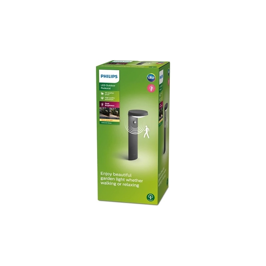 Philips - Lâmpada LED Exterior com sensor LED/9W/230V 2700K IP44