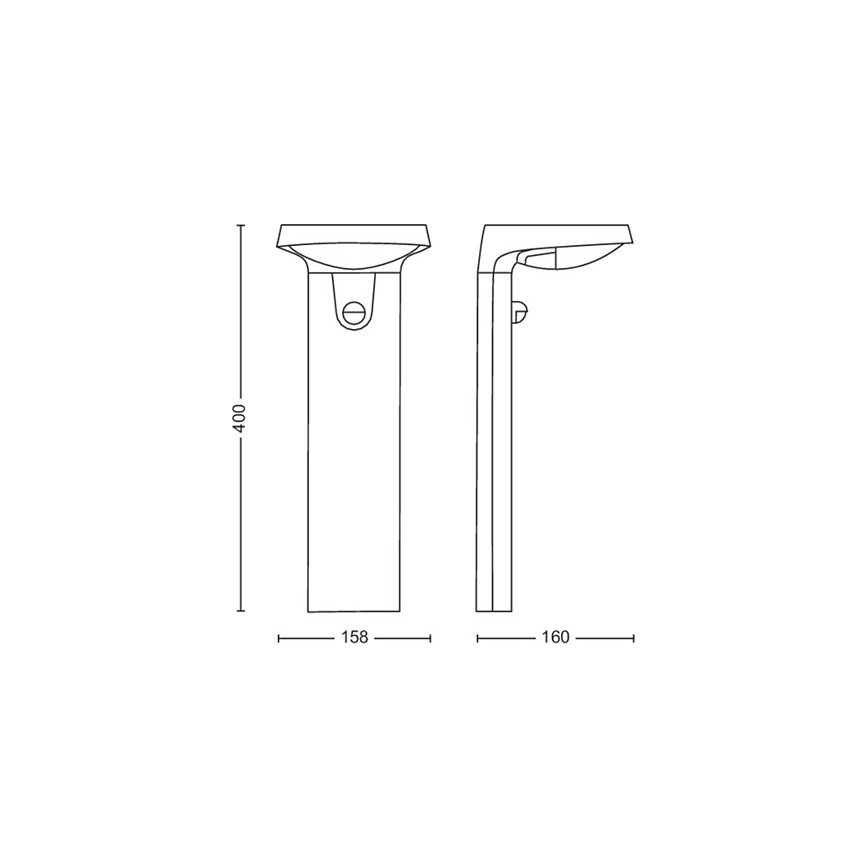 Philips - Lâmpada LED Exterior com sensor LED/9W/230V 2700K IP44