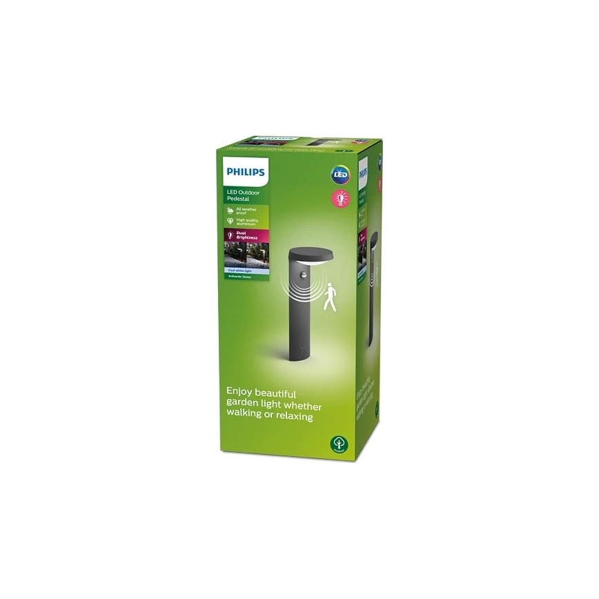 Philips - Lâmpada LED Exterior com sensor LED/9W/230V 4000K IP44