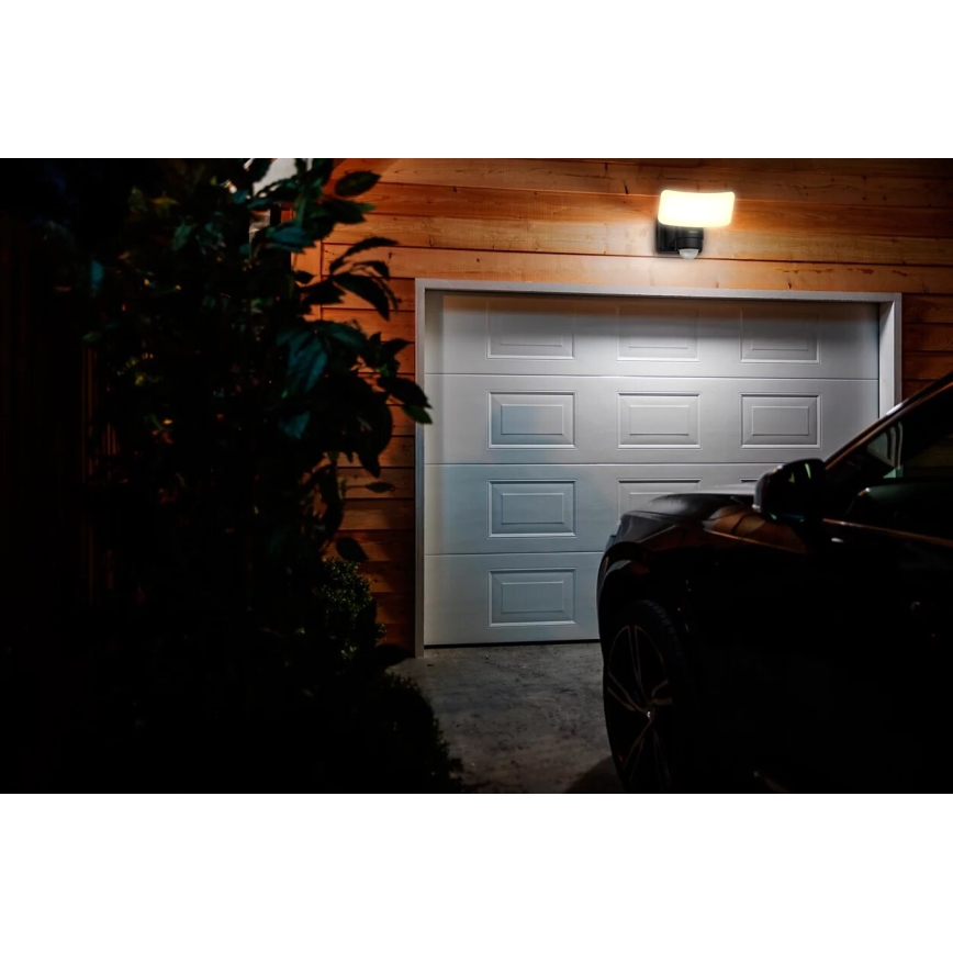 Philips - Luminária de parede solar LED com sensor de movimento e crepúsculo TYLUS LED/6W/3,7V 2600 mAh 3000K IP44