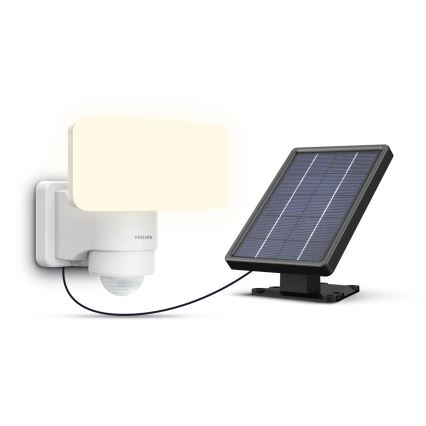 Philips - Luminária de parede solar LED com sensor de movimento e crepúsculo TYLUS LED/6W/3,7V 2600 mAh 5000K IP44