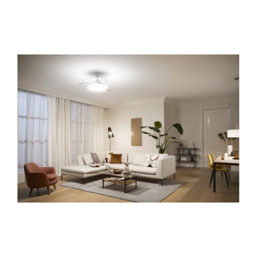 Philips - Ventilador de teto LED LED/35W/230V 5500/4000/2700K branco + controlo remoto