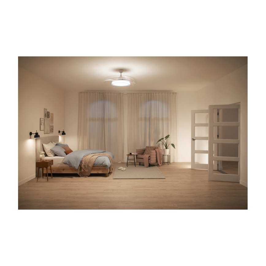 Philips - Ventilador de teto LED LED/35W/230V 5500/4000/2700K branco + controlo remoto