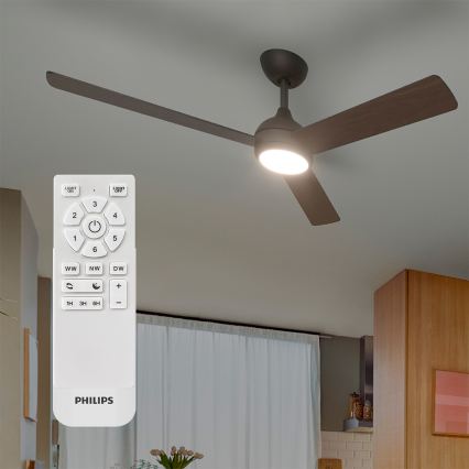 Philips - Ventilador de teto LED regulável CIVX LED/24W/230V + comando à distância