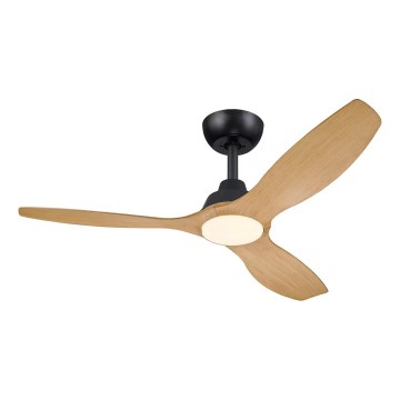 Philips - Ventilador de teto LED regulável OLAS LED/24W/230V Ø 132 cm preto/castanho + controlo remoto