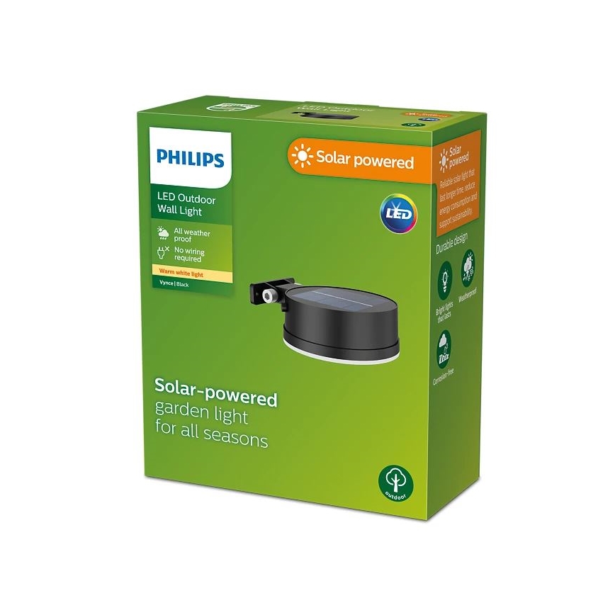 Philips - Luminária de parede solar LED VYNCE LED/1,5W/3,7V 1500 mAh IP44