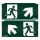 Pictograma para iluminação de emergência 16,2x32,7 cm
