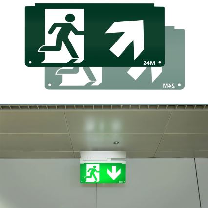 Pictograma para iluminação de emergência 16,2x32,7 cm