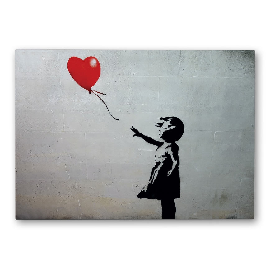 Pintura de parede sobre tela 50x70 cm preto/cinzento