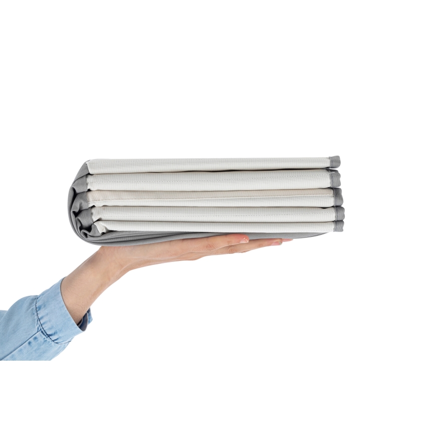 Piscina seca infantil com bolas, diâmetro 80 cm, branco/cinza