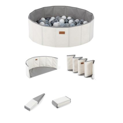 Piscina seca para crianças com bolas d. 80 cm branco/cinzento