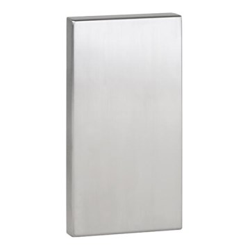 Placa de ancoragem 12x22,5 cm inox/cinzento